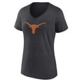 thumbnail image 2 of Women's Charcoal Texas Longhorns Team Logo V-Neck T-Shirt, 2 of 3