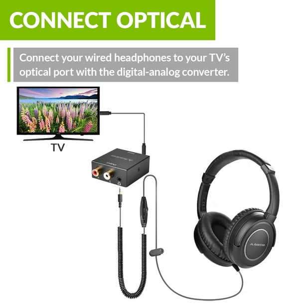 16ft/5m Headphones with Extra Long Cord For TV