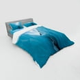 thumbnail image 3 of Ambesonne Winter Bedding Set 3 Pcs, Frozen Ice Mountains, Twin, White and Blue, 3 of 3