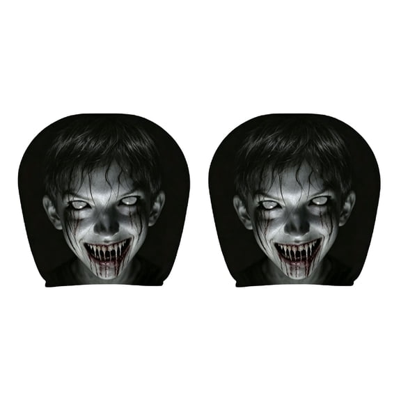 Prank Face Car Seat Covers With Oversized Expression Perfect As Unique Gifts For Horror Holiday Enthusiasts