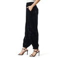 thumbnail image 4 of Jessica Simpson Women's and Women's Plus Size Crushed Velvet Cargo Pants, Sizes XS-4X, 4 of 4