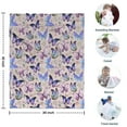 thumbnail image 4 of Beige Butterfly Flower Pattern Blanket,Comfortable Soft Flannel Throw Blanket,All Season,Warm Lightweight Blankets for Sofa Bed Couch Living Room Chair,30"x40", 4 of 4