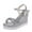 Silver, variant on BONIXOOM Wedge Sandals for Women Clearance Fall Buckle Wedge Casual Fashion Womens Shoes Silver Size 6