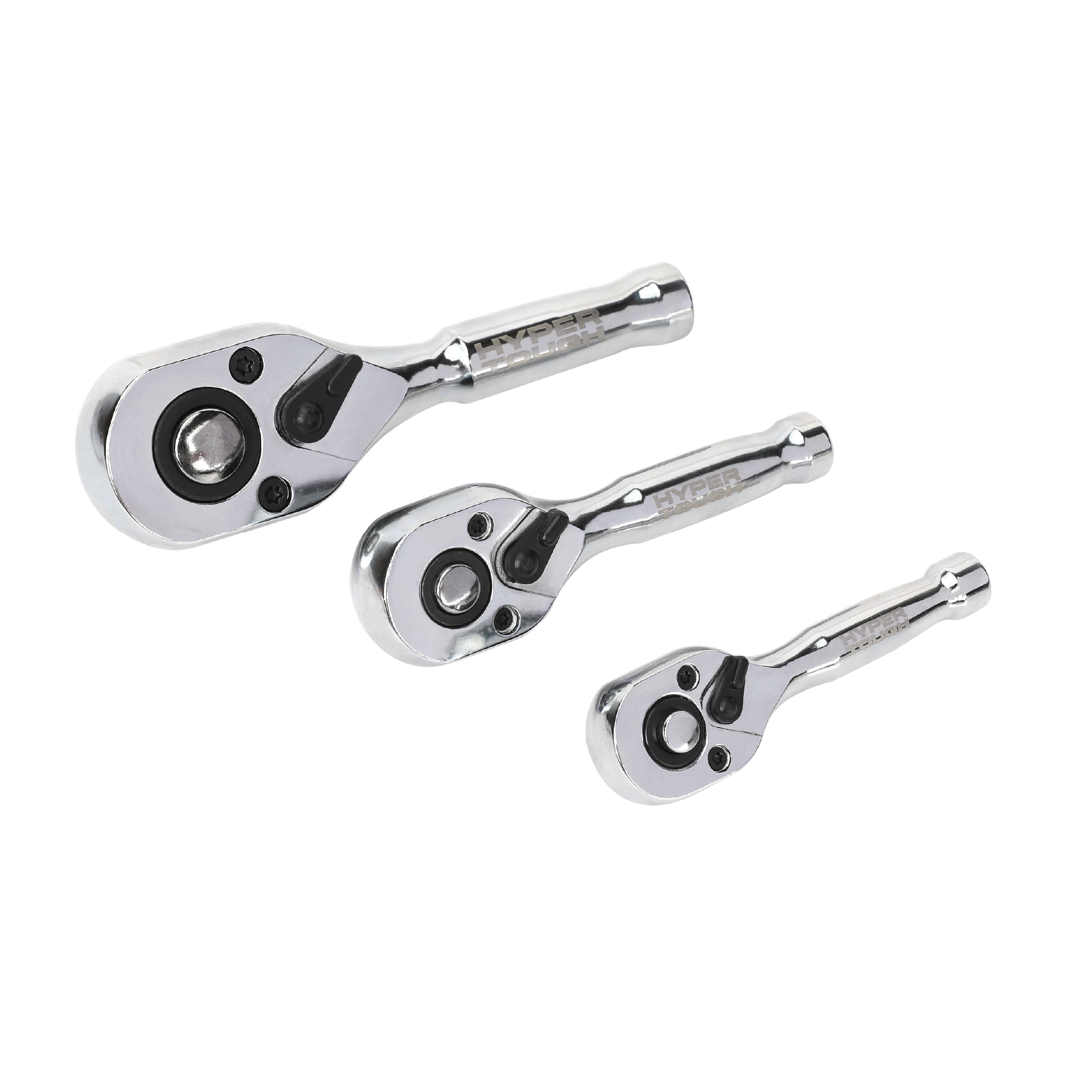 Hyper Tough 3-Piece Pear Head Stubby Ratchet Set