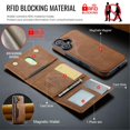 thumbnail image 4 of MAGKING Case For iPhone 16  , RFID Blocking, PU Leather,Compatible With MagSafe Detachable 2 In 1 Wallet With Multi-Card Slots,Magnetic Protective Cover,Brown,For  iPhone 16, 4 of 8