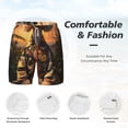 thumbnail image 5 of Lsque Mens Swim Trunks Flower Field Poodle Pattern - Bathing Suit Compression Liner - Beach Swim Shorts Swimwear - (S-3XL) - Stretch Quick Dry -Large, 5 of 9