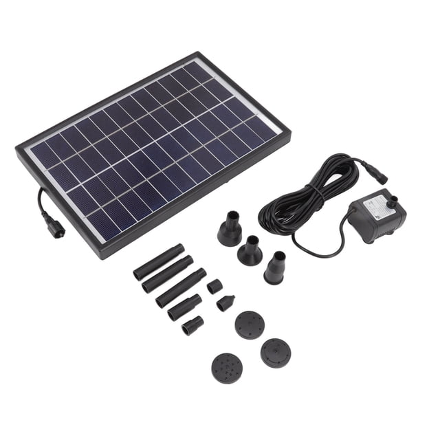 Solar Fountain Pump, Solar Water Pump 12V 6W Black for Swimming Pools
