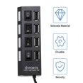 thumbnail image 3 of Clearance Sale Universal USB Hub 4 Port USB 2.0 Charger High Speed Mini Hub Socket Splitter Cable Adapter With Switch For Laptop PC, 3 of 8