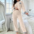 thumbnail image 4 of SBYOJLPB 2-Piece Sets for Women Winter Thickened Long-Sleeve Top and Pants Warm Pajama Set, 4 of 6
