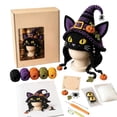 thumbnail image 2 of Complete DIY Crochet Kit for Beginners, Halloween Fantasy Hood Hat Craft Set with Yarn, Hook, Instructions and Gift Box（style:F）, 2 of 6