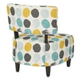 thumbnail image 5 of OSP Home Furnishings  Boulevard Midcentury Accent Chair With Dark Espresso Wood Legs and Polka Dot Fabric Upholstery, 5 of 5