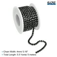 thumbnail image 2 of Uxcell 1 Roll Crystal Rhinestone Chain Sew on Metal Close Claw Chain Trim for DIY Black 4mm, 2 of 7