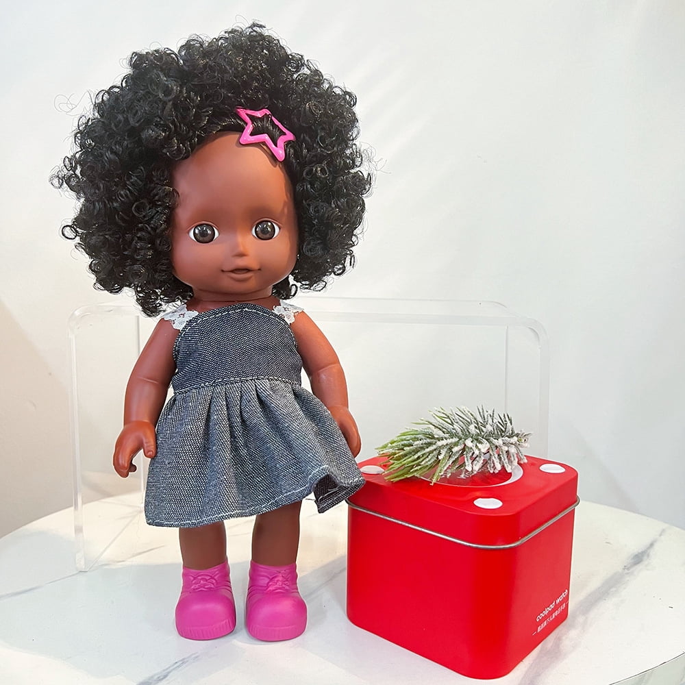 A-Waroom 2 Pcs Black Doll 10 inch African American Body Doll Toys for Girls