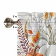 thumbnail image 5 of Valances for Windows Fall Thanksgiving White Pumpkin Bird Maple Leaves Rustic Wood Grain Rod Pocket Cafe Window Treatments Valance Curtains for Kitchen Bathroom Laundry Basement Windows 54"x18", 5 of 6