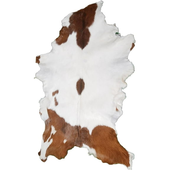 Black & White Goat Hide, Premium Goat Skin Rug, Mixed Goat Skin Hair on Leather Hides Rug | Genuine Goat Skin Rug Throw for Chic and Minimalist Home Décor Enthusiasts