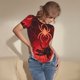 thumbnail image 3 of Fotbe Black Spider Web With Spiders Body de Mujer con Cuello Redondo y Mangas Cortas, Sin Mangas Ajustado, Suave, Cómodo y Básico-X-Large, 3 of 7