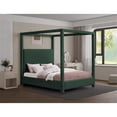 thumbnail image 2 of Pemberly Row Modern / Contemporary Green Boucle Fabric King Bed, 2 of 6
