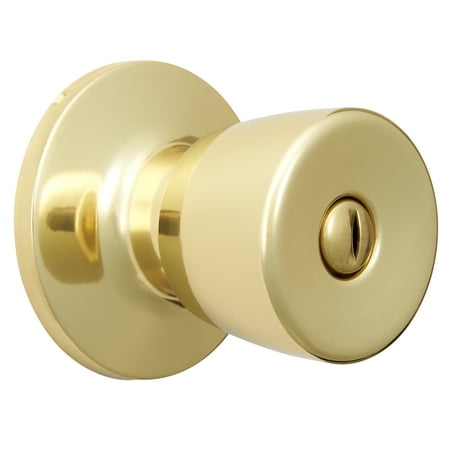 Hyper Tough Interior Privacy Tulip Style Doorknob, Polished Brass Finish