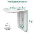 thumbnail image 3 of Soporte de pared Outlet Shelf WALI OLS002-W, paquete de 2, blanco, 3 of 9