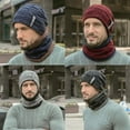 thumbnail image 5 of Promotion Liquidation Bonnet Tricoté Écharpe Réchauffeur de Visage Ensemble Bonnet Chapeau Écharpe Hommes Automne Hiver Bonnet Tricoté Moelleux Couvre-Chef, 5 of 5