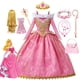 thumbnail image 2 of Niñas Bella Durmiente Aurora Cosplay Vestido de manga larga fuera del hombro Niños Regalo de Halloween Fiesta de lujo Princesa Ropa de lujo 9-10T (Etiqueta 150) Gao Jinjia LED, 2 of 2