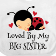 thumbnail image 4 of Inktastic Little Sister Ladybug Girls Baby Bib, 4 of 4