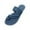 Dark Blue, variant on JeashCHAT Slip On Slide Sandals for Women New Summer Flat Bottomed Women's Shoes, Beach Sandals, Casual Outerwear Slippers (Dark Blue)