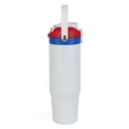thumbnail image 3 of Ozark Trail 30oz Vacuum-Insulated Stainless Steel Dual Lid Insulated Tumbler, Double Wall Vacuum Insulated Travel Tumbler with Sip & Chug Lid, Patriotic White, 3 of 15