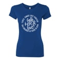 thumbnail image 2 of Wild Bobby, Faith Hope & Love Three Things That Last Forever Inspirational/Christian Women Slim Fit Junior Tee, Royal, X-Large, 2 of 6