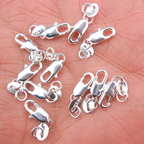 Lobster Clasps 925 Sterling Silver DIY Necklace Bracelet Jewelry Findings 20pcs