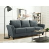 Lifestyle Solutions Alexa Rolled Arms Sofa, Gray Fabric