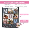 thumbnail image 3 of 50th Birthday Gifts for Women Personalized 50th Birthday Blanket 50th Birthday Decorations Gifts for Her 50 Year Old Gifts for Women Turning 50 and Fabulous Gifts for Mom Friend 1974 (Purple Photo), 3 of 5