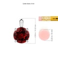 thumbnail image 3 of ANGARA Lab Grown 3.57 Ct Classic Round Ruby Solitaire Pendant for Women in 14K White Gold (Size-9mm) | July Birthstone, Birthday, Anniversary, Jewelry Gift for Women | Lab-Grown Ruby Necklace, 3 of 7
