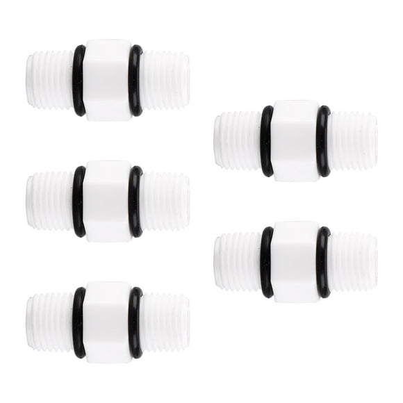 Conectores de tubo de purificador de agua de 1/4 de pulgada BSP macho recto de conexión rápida para sistema de ósmosis inversa 5 piezas