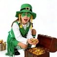 thumbnail image 3 of Fête de la Saint-Patrick pour Filles, Sans Manches, Polyester, Ensemble de Robe de Fête, 5 Pcs, 3 of 6