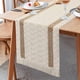 thumbnail image 1 of Camino de mesa de macramé beige con borlas, camino de mesa de empalme de algodón y lino, mantel rústico para mesa de comedor, 30x180cm, 1 of 7