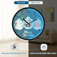 thumbnail image 5 of Voice Activated Clock with Glow Light 12 Inch Large Silent Wall Clock Battery Operated for Home Decor Hanging Glass Ornaments, 5 of 8