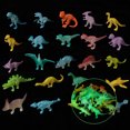 thumbnail image 2 of 24 piezas/bolsa de mini dinosaurios luminosos que brillan en la oscuridad, modelo de dinosaurio, juguetes para bebés, decoraciones para pasteles, regalo para niños, 2 of 5