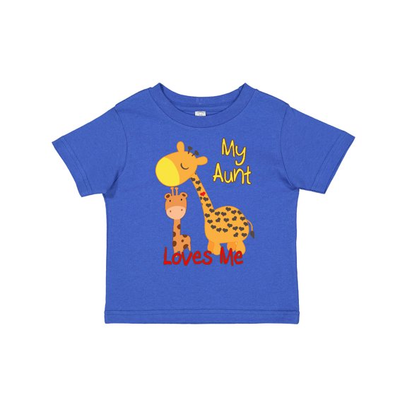 Inktastic My Aunt Loves Me Giraffe Boys or Girls Toddler T-Shirt