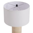 thumbnail image 3 of Maklaine 15" Natural Travertine Stone Stone/Metal/Fabric Table Lamp, 3 of 7
