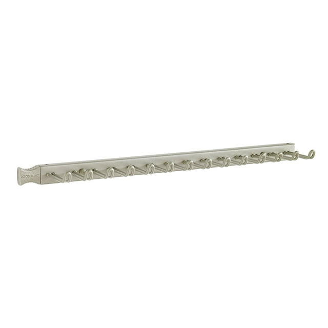Estante para Corbata y cinturón de 14 Ganchos, níquel, 15 x 2.75 x 0.85 Pulgadas
