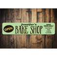 thumbnail image 1 of Bake Shop Open Novelty Decor, Metal Wall Sign - 4x18 Inches, 1 of 4