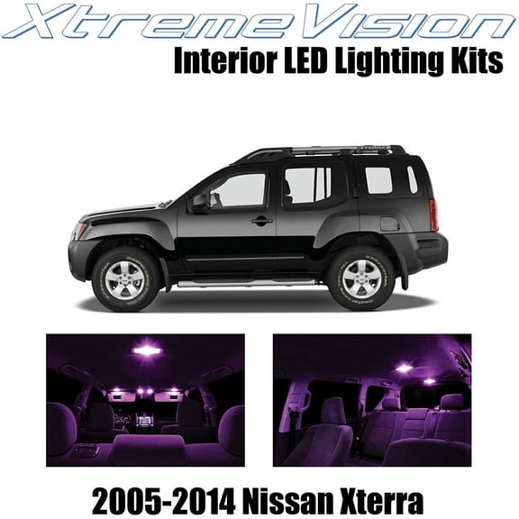 XtremeVision Interior LED for Nissan Xterra 2005-2014 8 pcs Pink Interior LED Kit   Installation Tool