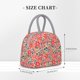 thumbnail image 2 of Balery Small Coral Red Flowers Bolsa de Almuerzo para Mujeres, Caja de Almuerzo, Bolsa de Almuerzo Pequeña Impermeable, Tote de Almuerzo Reutilizable con Gran Capacidad, 2 of 6