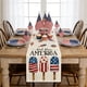 thumbnail image 1 of CaiYueKe Independence Day Table Runner Red Patriotic 13x72 Inch , Linen 4th of July Table Decoration ,Red White and Blue Patriotic Table Runners for Holiday Decor Dinging ,Party ,Kitchen, 1 of 7