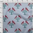 thumbnail image 2 of oneOone Organic Cotton Voile Fabric Bird & Tree Block Printed Fabric 1 Yard 42 Inch Wide, 2 of 4