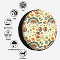 thumbnail image 6 of Kll Mushrooms And Rainbows Peace Tire Cover,Universal Wheel Tire Cover For Trailer, Rv, Suv, Truck,Camper And Many Vehicle,(15 Inch), 6 of 7