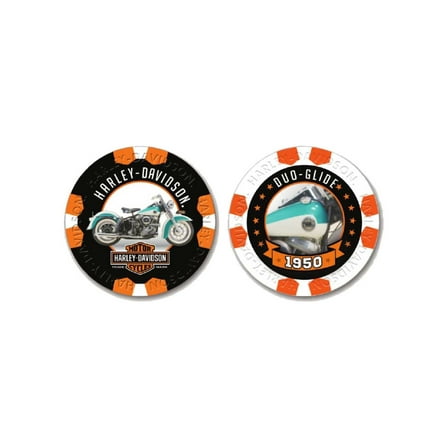 Harley-Davidson Vintage Series 12 - 1950 Duo-Glide Collectible Poker Chips, Harley Davidson
