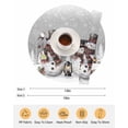 thumbnail image 6 of 13 Inch Round Placemats Set of 6, Grey Christmas Non Slip Heat Insulation PP Table Mats, Snowman Snowflake Winter Birds Washable Place Mats for Kitchen Dining Party Table Decor, 6 of 7