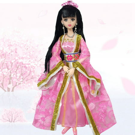 SHOPFIVE New Arrival Colorful Traditional Chinese Ancient Beauty Fairy Costume Clothes For  Doll Party Dresses Doll